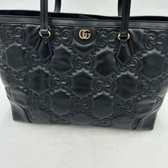Women's Gucci GG Matelasse black Leather tote made in Italy NWT - Picture 6 of 13